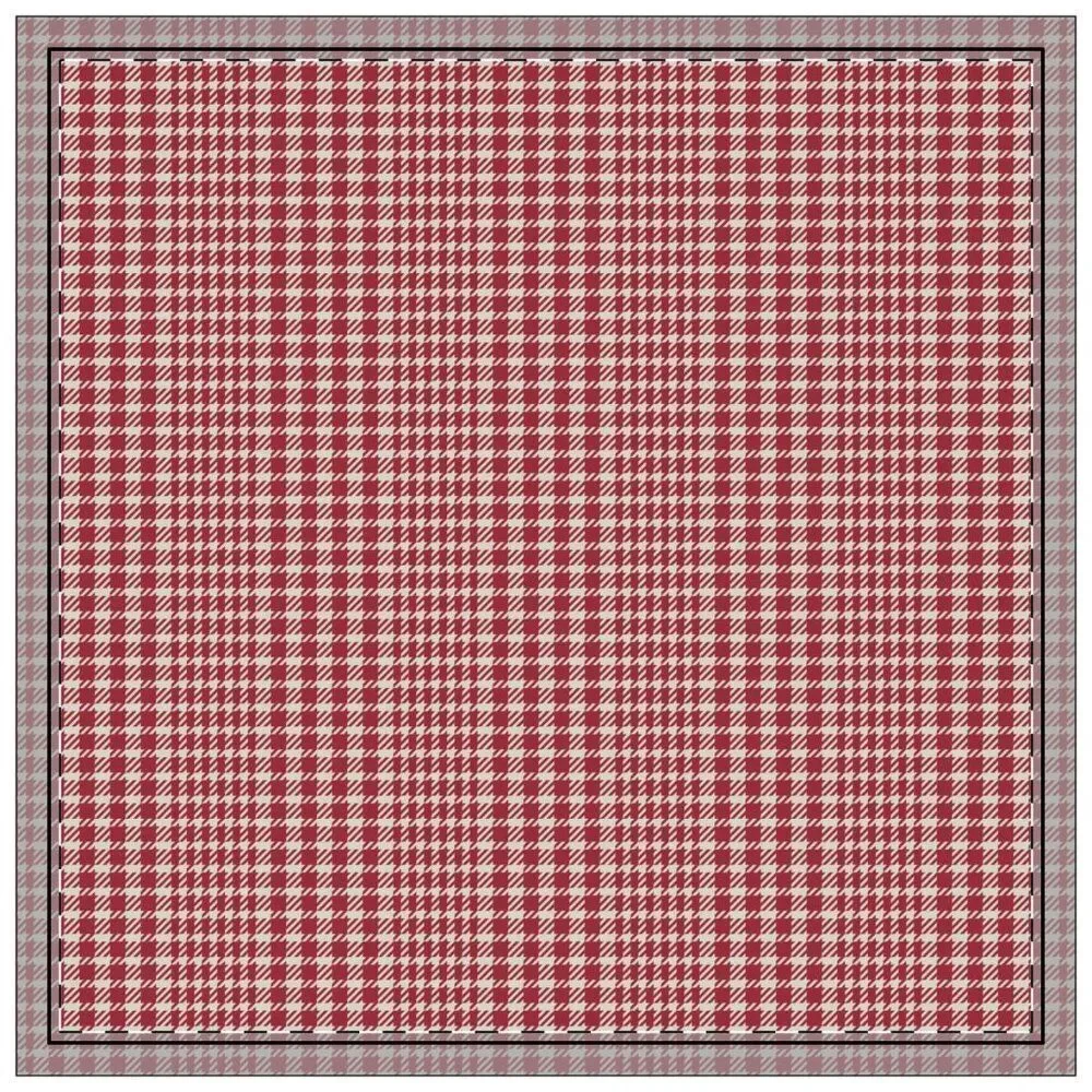 NWT Porter Anna- Crimson & Cream  Cotton Napkin 4-set, Tweed